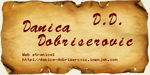 Danica Dobrišerović vizit kartica